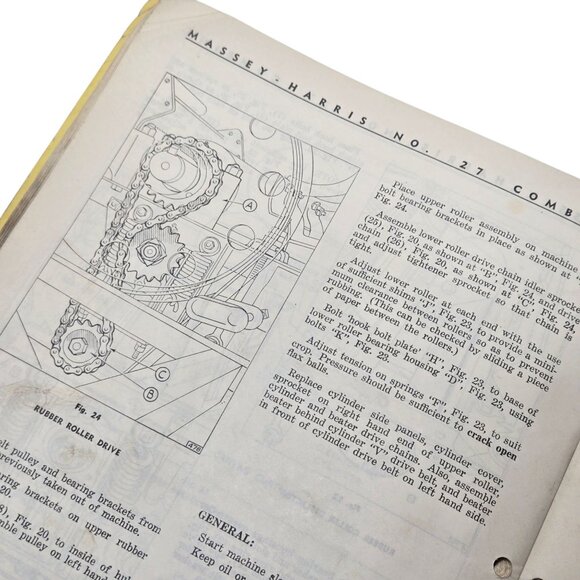 Massey Harris No 27 Combine 1951 Setting Up  Operating Instructions Manual AS IS - Picture 7 of 16